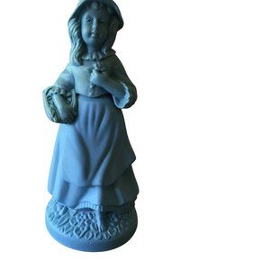 Avon Vintage Lady Girl Blue Decanter with perfume